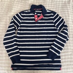 Vineyard Vines Rugby Polo Shirt Navy White Long‎ Sleeve Preppy Women’s XS